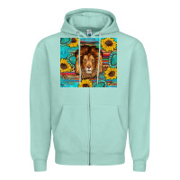 Seafoam western lion tumbler Zipper Hoodie - Artiststas