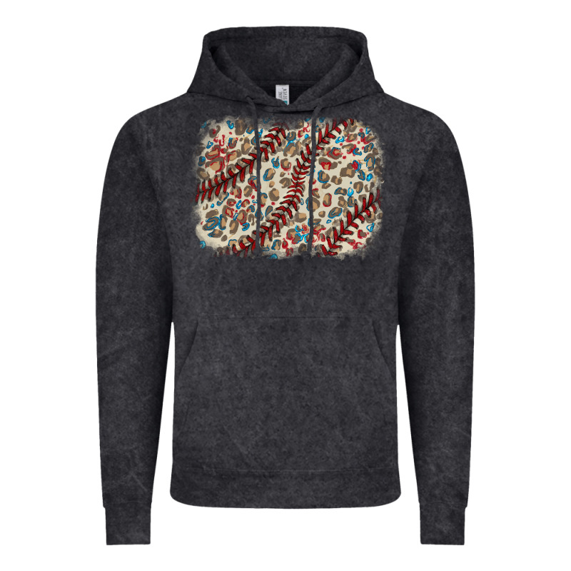 Baseball Leopard Glitter Background Vintage Hoodie by HowdyJamesFarm | Teevron