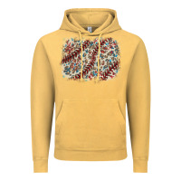 Vintage Mustard Baseball leopard glitter background Vintage Hoodie - HowdyJamesFarm