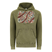 Vintage Olive Baseball leopard glitter background Vintage Hoodie - HowdyJamesFarm