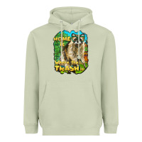 Matcha raccoon home is where the trash is Heavyweight Hoodie - BarkalooDesign