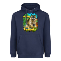 Navy raccoon home is where the trash is Heavyweight Hoodie - BarkalooDesign