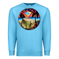 Ocean Blue coconut drink colorful leopard Premium Sweatshirt - BarkalooDesign