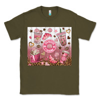 Army Green cafecito y chisme with leopard tumbler tbs Classic Tee - TumblerDesignByShophia