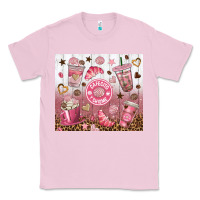 Bubblegum Pink cafecito y chisme with leopard tumbler tbs Classic Tee - TumblerDesignByShophia