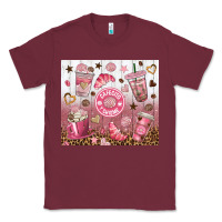 Burgundy cafecito y chisme with leopard tumbler tbs Classic Tee - TumblerDesignByShophia