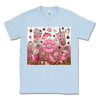 Dusty Blue cafecito y chisme with leopard tumbler tbs Classic Tee - TumblerDesignByShophia