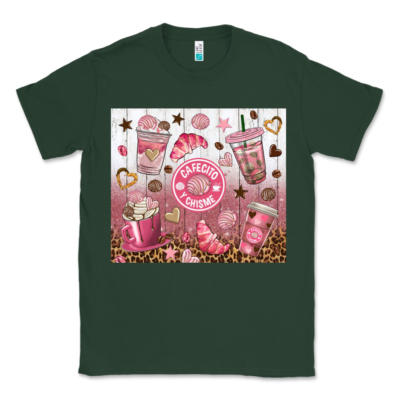 Cafecito Y Chisme With Leopard Tumbler Tbs Classic Tee by TumblerDesignByShophia | Teevron