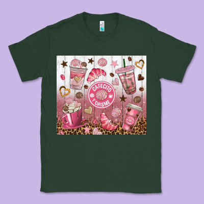 Cafecito Y Chisme With Leopard Tumbler Tbs Classic Tee Designed By Tumblerdesignbyshophia