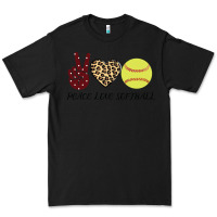 Black Peace Love Softball Premium Tee - Bettercallsaul