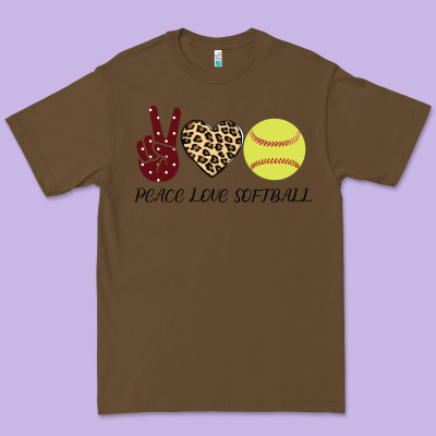 Peace Love Softball Premium Tee Designed By Bettercallsaul