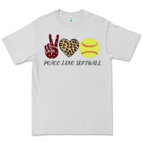 Dove Grey Peace Love Softball Premium Tee - Bettercallsaul