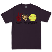 Plum Peace Love Softball Premium Tee - Bettercallsaul