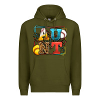 Army Green Baseball and Softball aunt leopard frame Premium Hoodie - LillyAllenDesigns