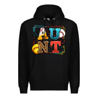 Black Baseball and Softball aunt leopard frame Premium Hoodie - LillyAllenDesigns