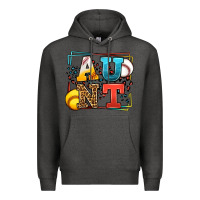 Charcoal Heather Baseball and Softball aunt leopard frame Premium Hoodie - LillyAllenDesigns