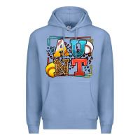 Colony Blue Baseball and Softball aunt leopard frame Premium Hoodie - LillyAllenDesigns