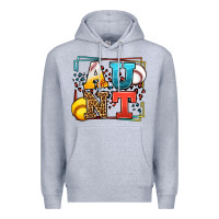 Heather Grey Baseball and Softball aunt leopard frame Premium Hoodie - LillyAllenDesigns