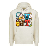 Oatmeal Heather Baseball and Softball aunt leopard frame Premium Hoodie - LillyAllenDesigns
