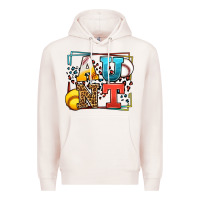 Pale Pink Baseball and Softball aunt leopard frame Premium Hoodie - LillyAllenDesigns