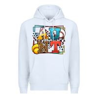White Baseball and Softball aunt leopard frame Premium Hoodie - LillyAllenDesigns