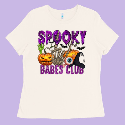 Spooky Babes Club Ladies Tee Designed By Texasbilliewilder