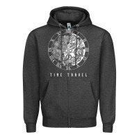 Charcoal Heather Time Travel Traveler Watch Vintage Clock Steampunk Gift Zipper Hoodie - longCreatives