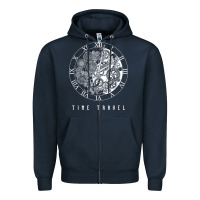 Navy Time Travel Traveler Watch Vintage Clock Steampunk Gift Zipper Hoodie - longCreatives