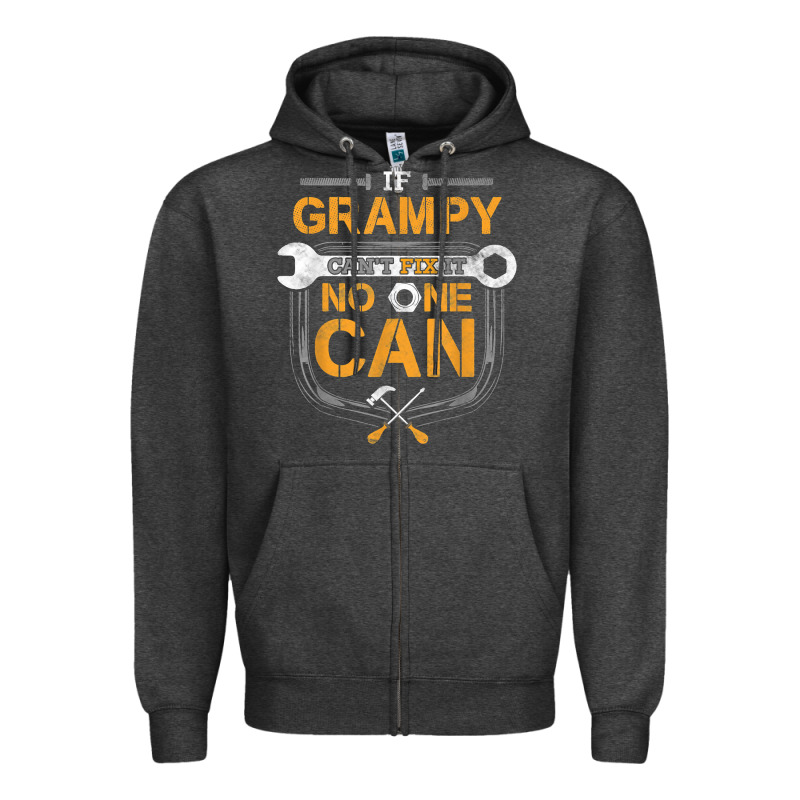 Mens Grampy Funny Handyman Fix It Fathers Day Gift Zipper Hoodie by longCreatives | Teevron