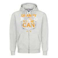 Dove Grey Mens Grampy Funny Handyman Fix It Fathers Day Gift Zipper Hoodie - longCreatives