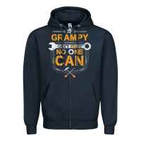 Navy Mens Grampy Funny Handyman Fix It Fathers Day Gift Zipper Hoodie - longCreatives