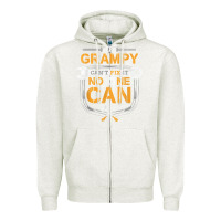 Oatmeal Heather Mens Grampy Funny Handyman Fix It Fathers Day Gift Zipper Hoodie - longCreatives