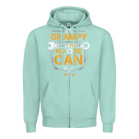 Seafoam Mens Grampy Funny Handyman Fix It Fathers Day Gift Zipper Hoodie - longCreatives