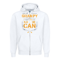 White Mens Grampy Funny Handyman Fix It Fathers Day Gift Zipper Hoodie - longCreatives