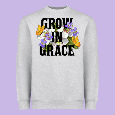 Grow In Grace Heavyweight Sweatshirt Designed By Lillyallendesigns