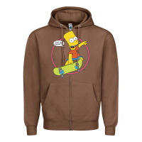 Chestnut The Simpsons Bart Simpson Eat My Shorts Zipper Hoodie - longCreatives