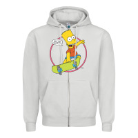 Dove Grey The Simpsons Bart Simpson Eat My Shorts Zipper Hoodie - longCreatives