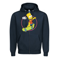 Navy The Simpsons Bart Simpson Eat My Shorts Zipper Hoodie - longCreatives