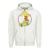 Oatmeal Heather The Simpsons Bart Simpson Eat My Shorts Zipper Hoodie - longCreatives