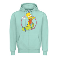 Seafoam The Simpsons Bart Simpson Eat My Shorts Zipper Hoodie - longCreatives