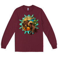 Burgundy gemstone cowboy Long Sleeve Tee - OliviaCreatesArt