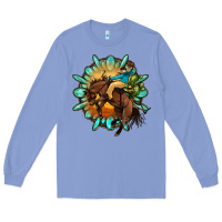 Colony Blue gemstone cowboy Long Sleeve Tee - OliviaCreatesArt