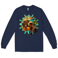 Navy gemstone cowboy Long Sleeve Tee - OliviaCreatesArt