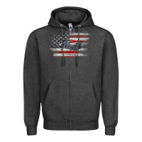 Charcoal Heather CH-47 Chinook Helicopter USA Flag Helicopter Pilot Gifts Zipper Hoodie - longCreatives