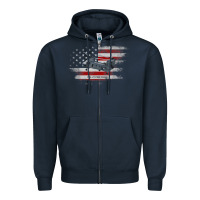Navy CH-47 Chinook Helicopter USA Flag Helicopter Pilot Gifts Zipper Hoodie - longCreatives