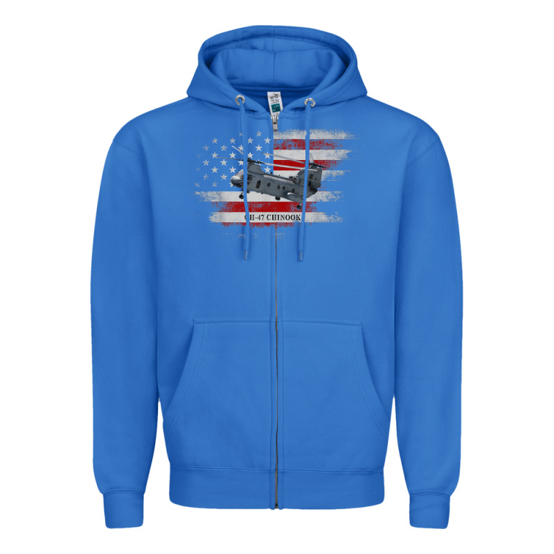 Ch-47 Chinook Helicopter Usa Flag Helicopter Pilot Gifts Zipper Hoodie by longCreatives | Teevron