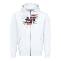 White CH-47 Chinook Helicopter USA Flag Helicopter Pilot Gifts Zipper Hoodie - longCreatives