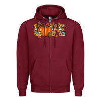 Burgundy fall love Zipper Hoodie - Artiststas