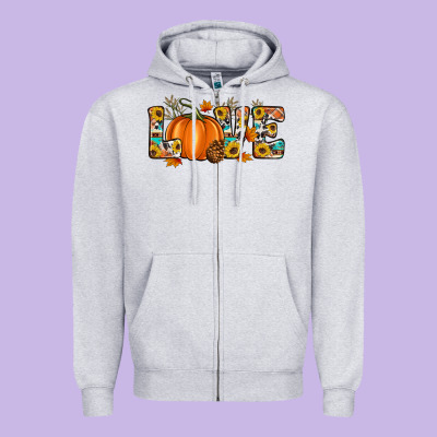 Fall Love Zipper Hoodie Designed By Artiststas