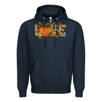 Navy fall love Zipper Hoodie - Artiststas
